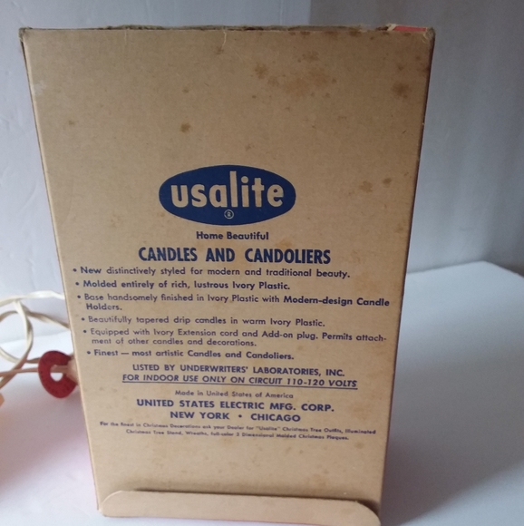1940's Vintage "USA Lite Christmas Candle" w/Original Box - Picture 4 of 8